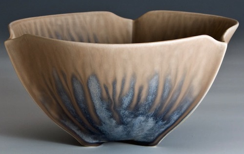 Alan and Brenda Newman have been full time studio potters since 1978.  Alan began working in clay in 1968. He studied with Carl Paak & William Daley at the University of New Mexico, receiving his MA in 1973.  Brenda also graduated from UNM. She is self-taught in clay.  In 1984 they relocated from New Mexico to Salem, Oregon.
<br><br>
They are known for their functional porcelain, which combines botanic elements with sculptural forms.  Over the years they have developed flowing matte microcrystalline glazes, which make each piece beautifully unique.